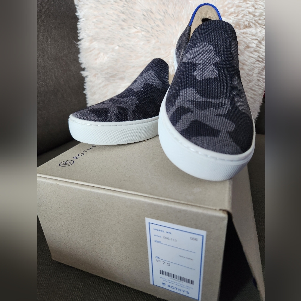 The Original Slip On Sneakers in Grey Camo